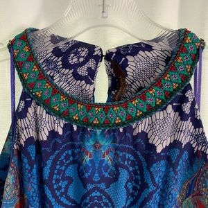 Beaded silk Ranna Gill maxi dress from Anthropologie